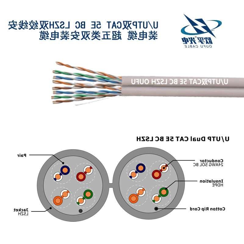澎湖县U/UTP超五类双4对非屏蔽电缆(24AWG)